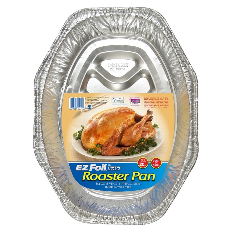 132127 - EZ Foil, Large Oval Aluminum Foilware Roaster / ถาดอลูมิเนียมฟอยล์รูปไข่