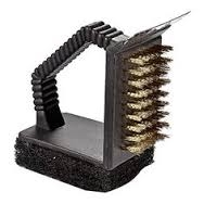 188058 - Grill Zone, Dual Grill Brush & Pad / แปรงขนสเตนเลสพร้อมแผ่นขัดกริลโซน