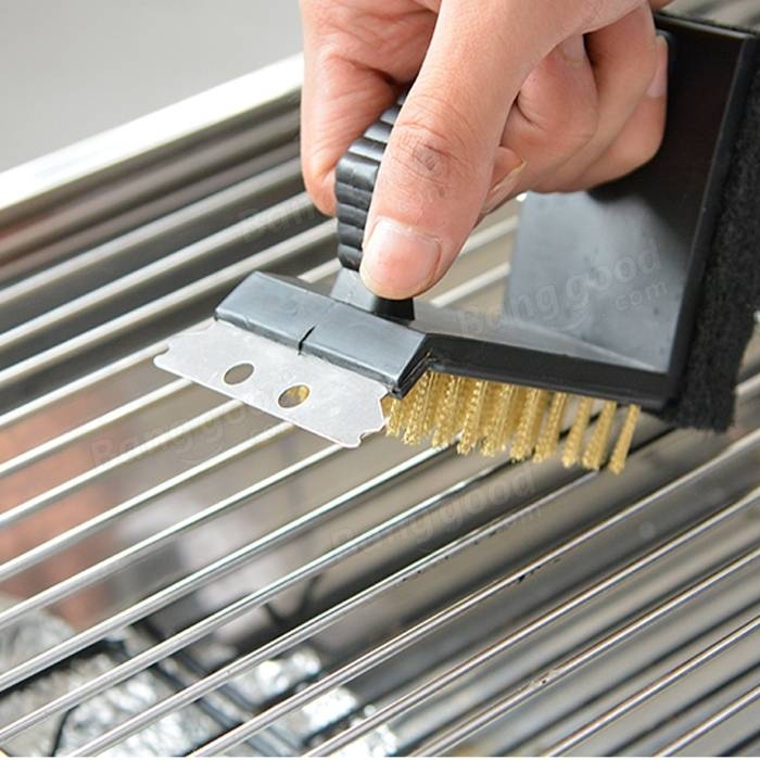 188058 - Grill Zone, Dual Grill Brush & Pad / แปรงขนสเตนเลสพร้อมแผ่นขัดกริลโซน