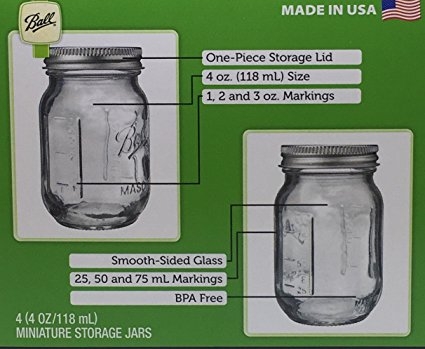80100 - Ball, 4oz. Mini Jars. / ขวดโหลแก้วบอลล์รุ่นมินิ4ออนซ์ 80100 - Ball, 4oz. Mini Jars. / ขวดโหลแก้วบอลล์รุ่นมินิ4ออนซ์