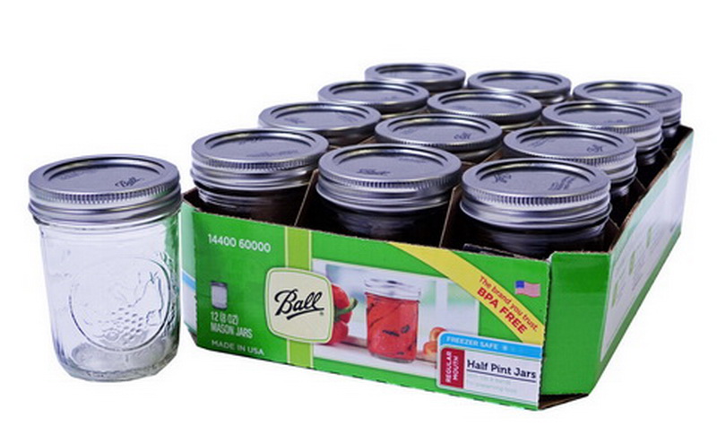60000 - Ball, 8oz. R/M Half Pint Jar. / ขวดโหลแก้วบอลล์ปากแคบ8ออนซ์ 60000 - Ball, 8oz. R/M Half Pint Jar. / ขวดโหลแก้วบอลล์ปากแคบ8ออนซ์