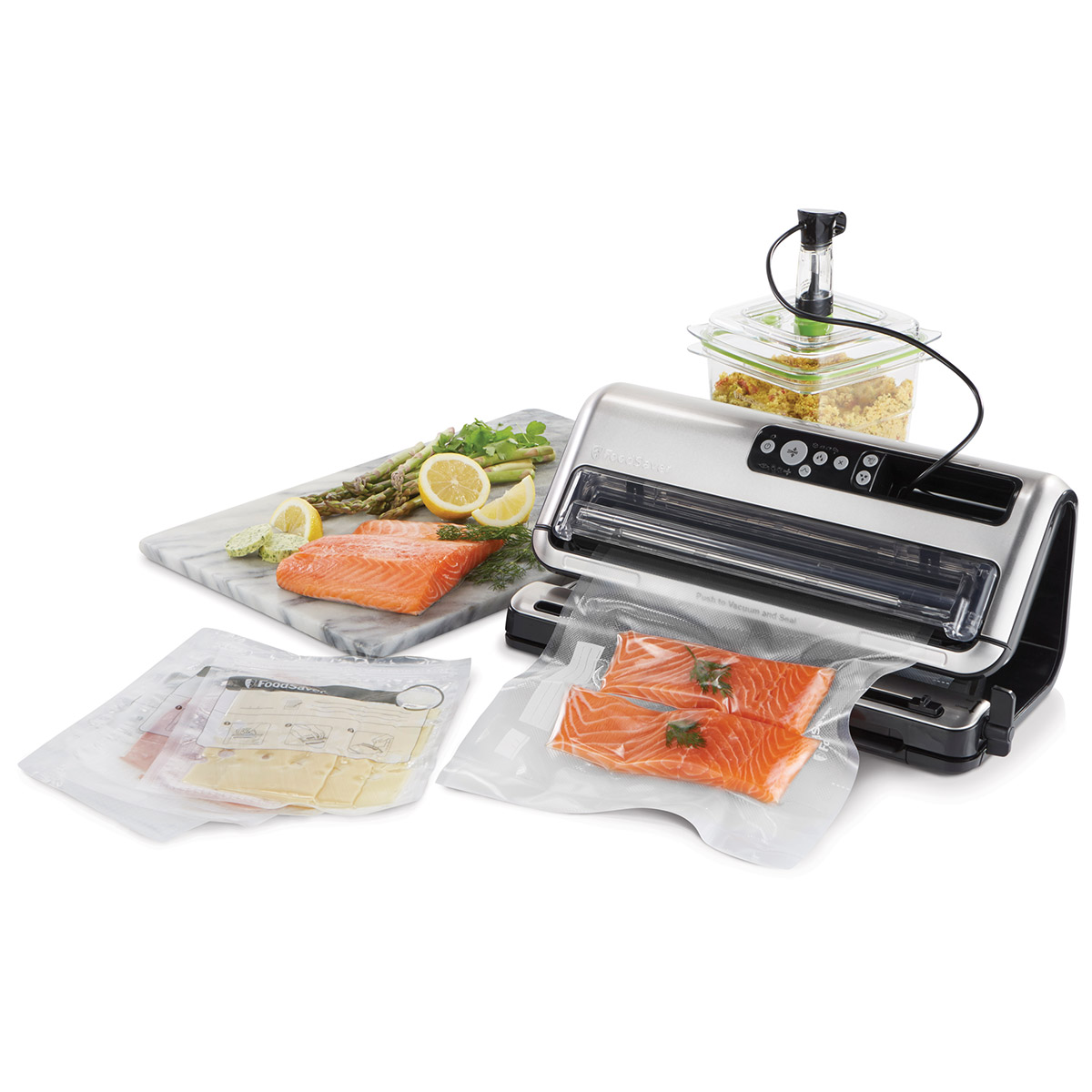 FFS006X - FoodSaver, Flow food sealer VDE EU-TH / เครื่องซีลสุญญากาศ FFS006X (เงิน) FFS006X - FoodSaver, Flow food sealer VDE EU-TH / เครื่องซีลสุญญากาศ FFS006X (เงิน)