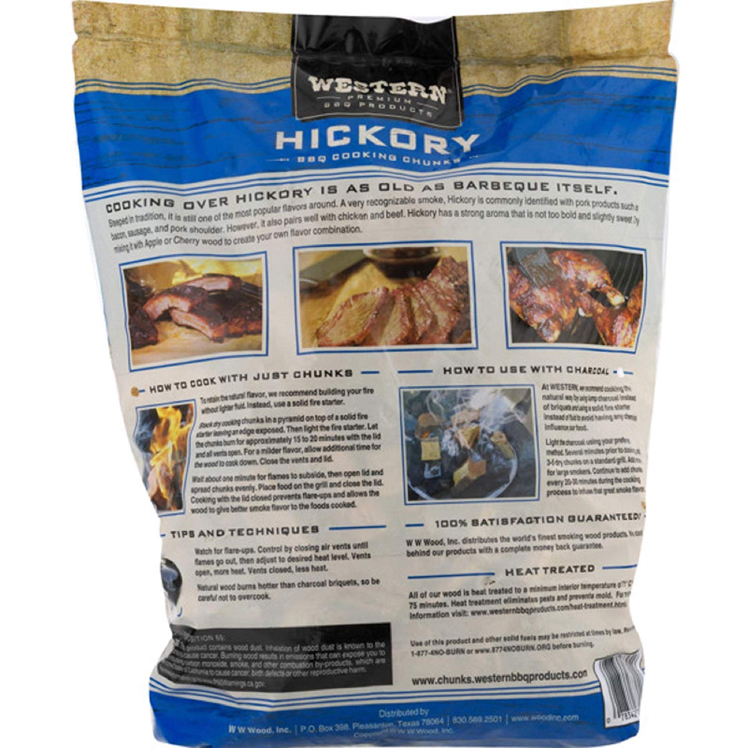 78055 - Western, Hickory Chunks / ก้อนไม้หอมรมควันเวสเทิร์นกลิ่นฮิคกอรี่ 78055 - Western, Hickory Chunks / ก้อนไม้หอมรมควันเวสเทิร์นกลิ่นฮิคกอรี่