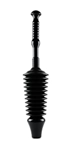 Master Plunger, Black Long Funnel Bellows Toilet Plunger