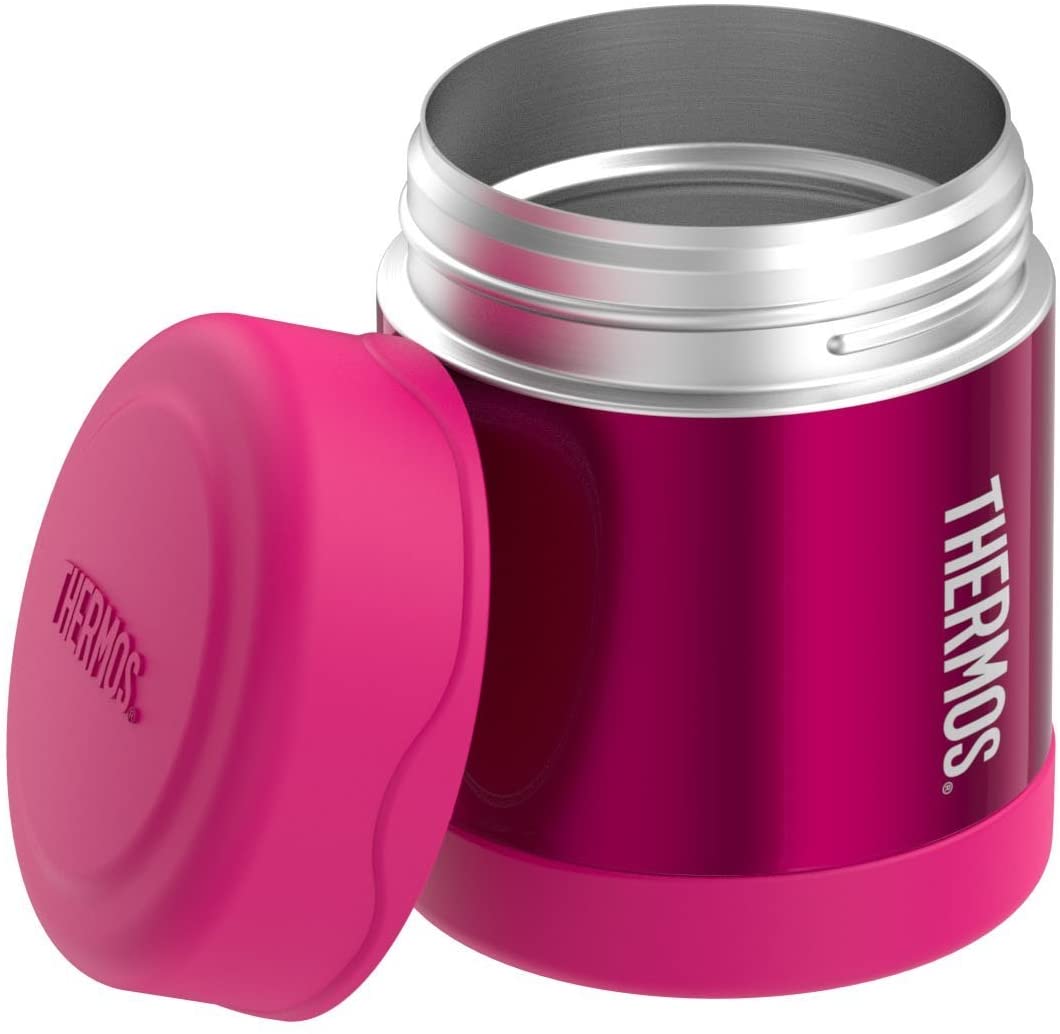 Thermos, 10 oz, Pink, Stainless Steel Vacuum Insulated Food Jar Thermos, 10 oz, Pink, Stainless Steel Vacuum Insulated Food Jar