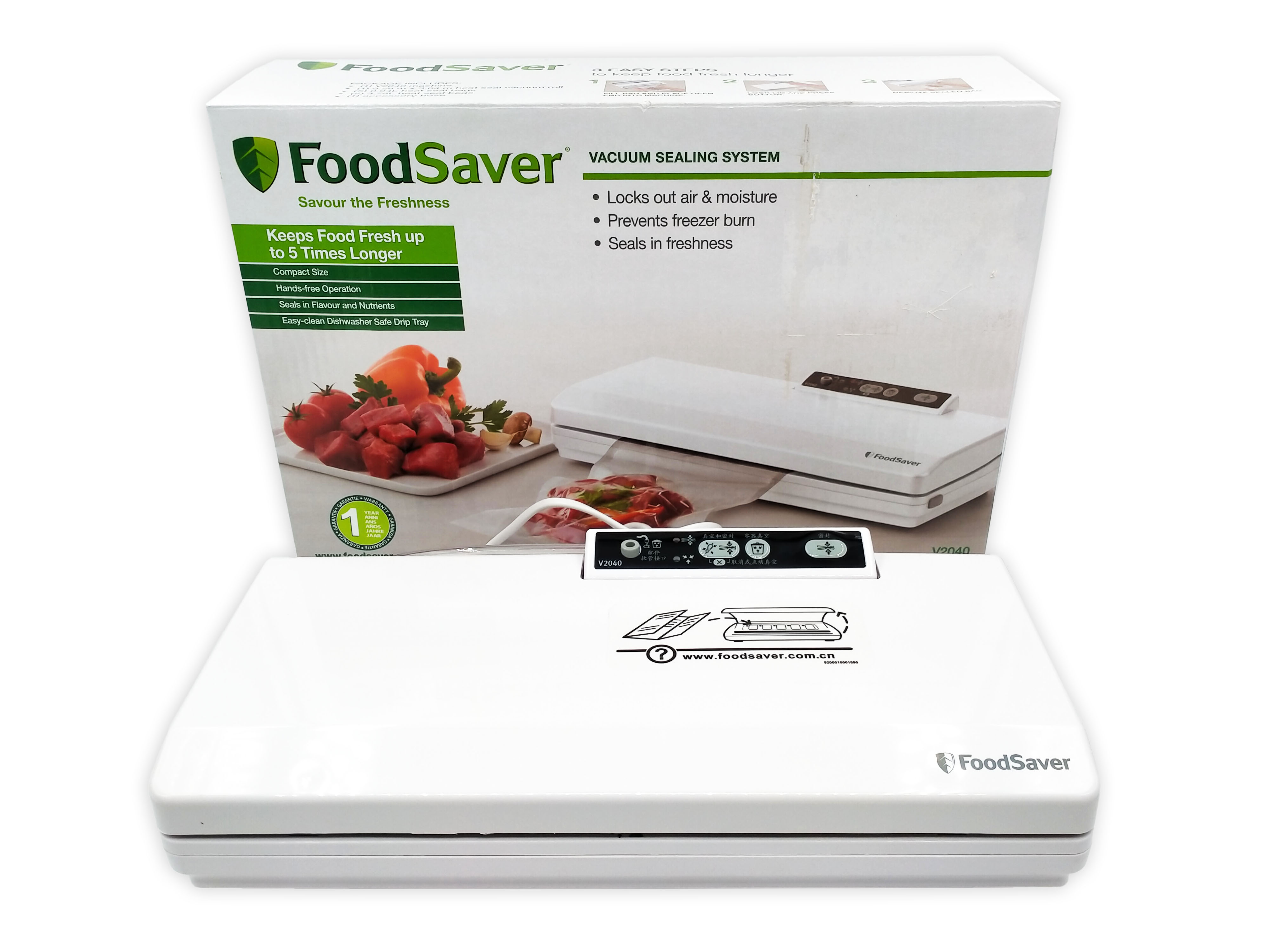 V2040 - FoodSaver, V2040 Vacuum Sealing Food System / เครื่องทำสุญญากาศและซีลปากถุงV2040 V2040 - FoodSaver, V2040 Vacuum Sealing Food System / เครื่องทำสุญญากาศและซีลปากถุงV2040