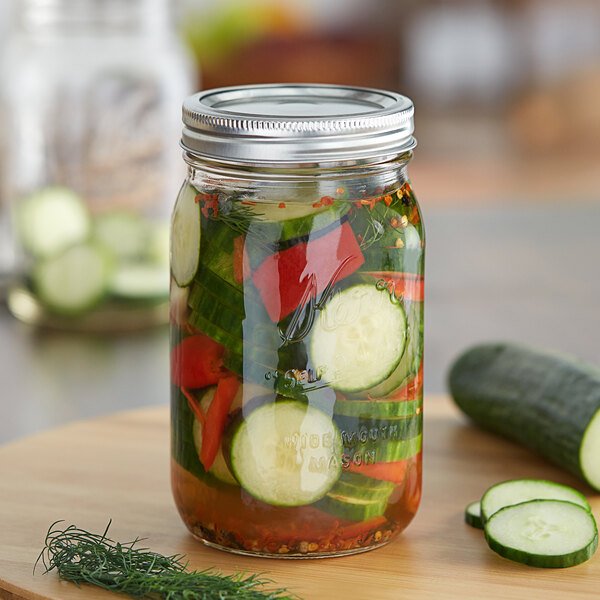 100039 - Kerr, 32 oz. W/M Quart jars with lids and bands / ขวดโหลแก้วเคอร์ปากกว้าง32ออนซ์ 100039 - Kerr, 32 oz. W/M Quart jars with lids and bands / ขวดโหลแก้วเคอร์ปากกว้าง32ออนซ์