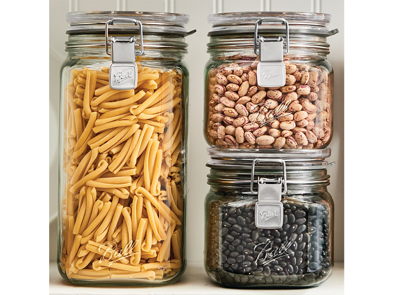 100137 - Ball 4.2 Cup Glass Latch Storage Jar / ขวดโหลแก้วบอลล์ฝาล๊อกสุญญากาศ4.2ถ้วยตวง