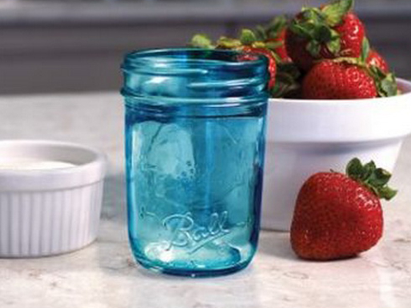69022 - Ball, 8oz. Blue Color R/M Mason Jar. / ขวดโหลแก้วบอลล์ปากแคบสีฟ้า8ออนซ์ 69022 - Ball, 8oz. Blue Color R/M Mason Jar. / ขวดโหลแก้วบอลล์ปากแคบสีฟ้า8ออนซ์