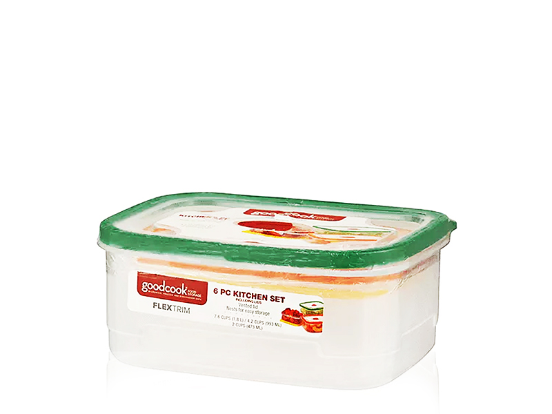 10220 GoodCook Flex Trim 6PC Food Storage Rectangle ชุดกล่องอาหารกู๊ดคุก 10220 GoodCook Flex Trim 6PC Food Storage Rectangle ชุดกล่องอาหารกู๊ดคุก
