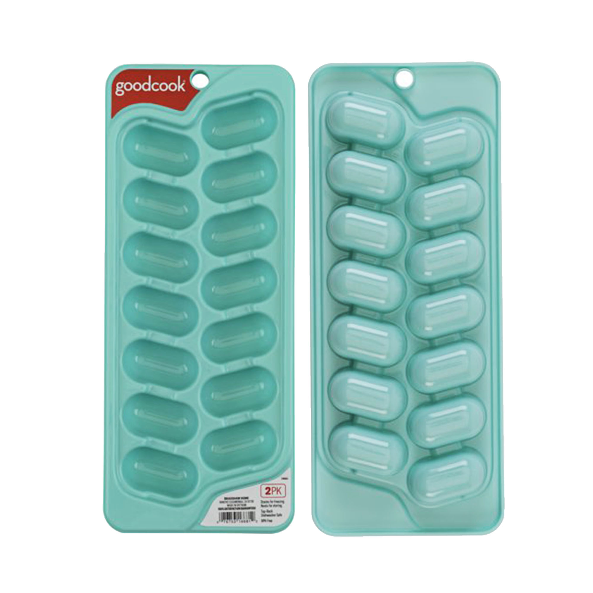 16681 Good Cook Plastic 14-Cavity Ice Cube Tray Set of 2 ชุดถาดทำน้ำแข็งกู๊ดคุก 16681 Good Cook Plastic 14-Cavity Ice Cube Tray Set of 2 ชุดถาดทำน้ำแข็งกู๊ดคุก