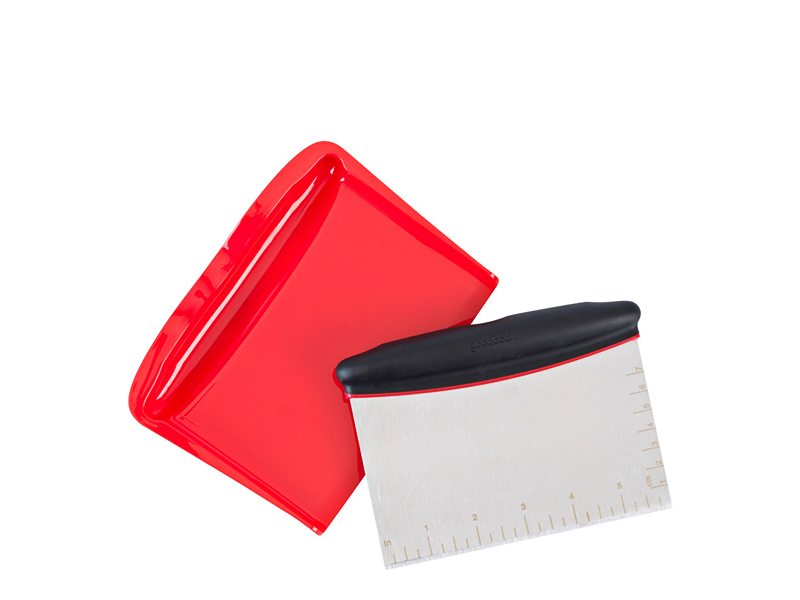 20660 Good Cook Touch 6 Inch Wide Bench Scrape with Scoop Red and Black 20660 Good Cook Touch 6 Inch Wide Bench Scrape with Scoop Red and Black