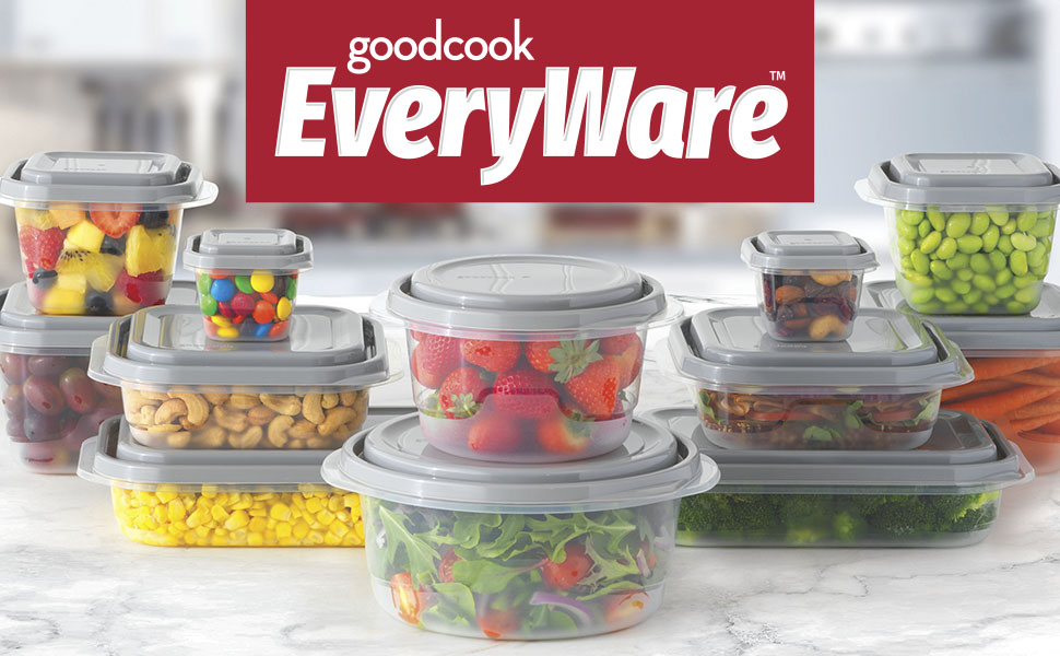 10841 GoodCook 5.2-Cup Food Container, Large Square 4PC Set ชุดกล่องอาหารกู๊ดคุก 10841 GoodCook 5.2-Cup Food Container, Large Square 4PC Set ชุดกล่องอาหารกู๊ดคุก