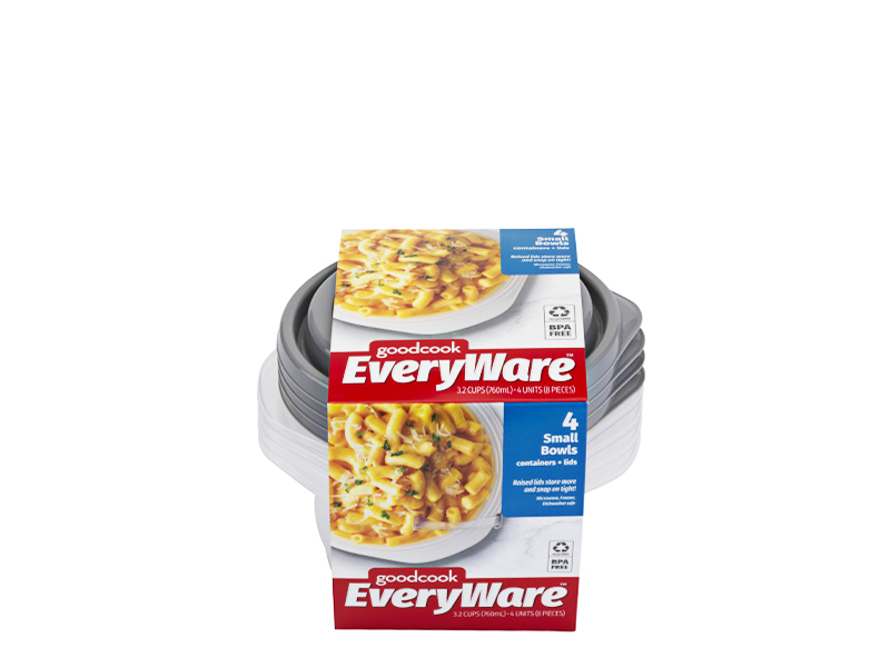 10843 GoodCook 3.2-Cup Food Container Small Bowl 4PC Set 10843 GoodCook 3.2-Cup Food Container Small Bowl 4PC Set
