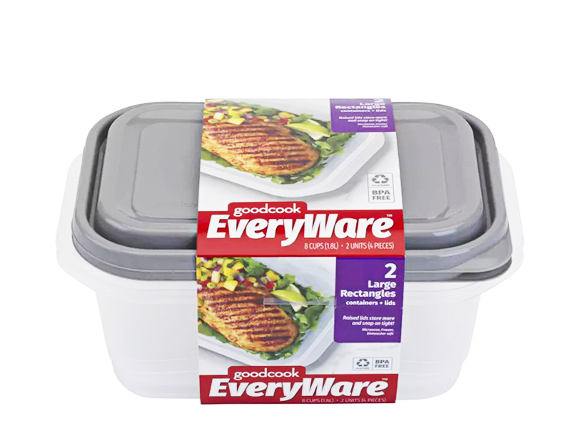 10846 GoodCook EveryWare Food Container 2PK Set Large Rectangle 10846 GoodCook EveryWare Food Container 2PK Set Large Rectangle