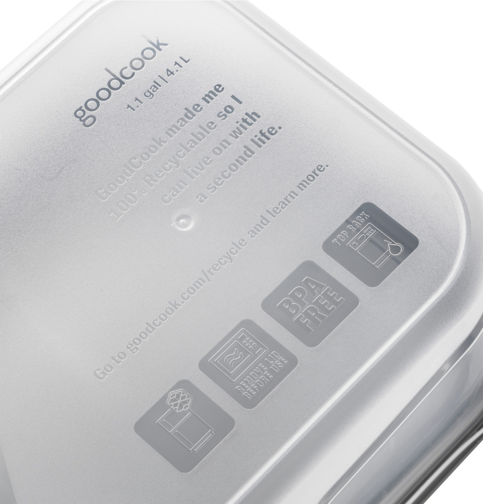 10844 GoodCook EveryWare Rectangle 1 GL Food Storage Container - 2pk 10844 GoodCook EveryWare Rectangle 1 GL Food Storage Container - 2pk