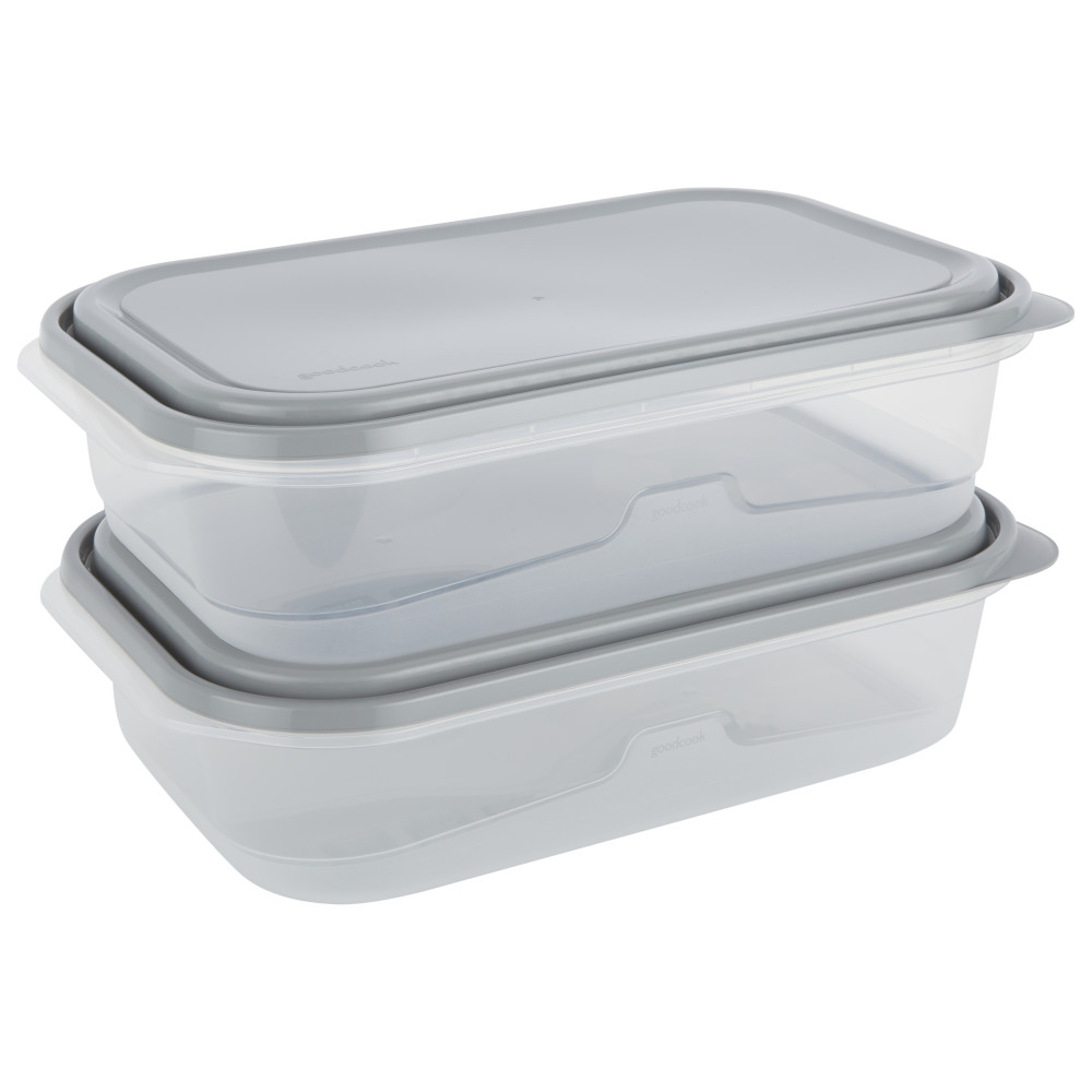 10844 GoodCook EveryWare Rectangle 1 GL Food Storage Container - 2pk 10844 GoodCook EveryWare Rectangle 1 GL Food Storage Container - 2pk