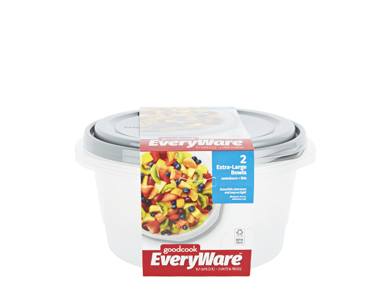 10854 GoodCook EveryWare Round 15.7 Cups Food Storage Container-2pk 10854 GoodCook EveryWare Round 15.7 Cups Food Storage Container-2pk