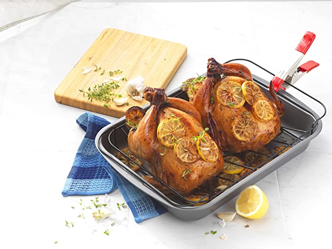 Good Cook, NS Large Roast Pan with Rack, 15 x11 Good Cook, NS Large Roast Pan with Rack, 15 x11