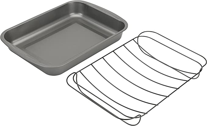 Good Cook, NS Large Roast Pan with Rack, 15 x11 Good Cook, NS Large Roast Pan with Rack, 15 x11