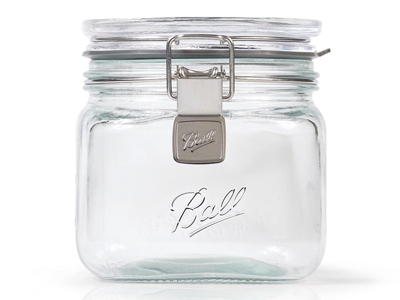 100137 - Ball 4.2 Cup Glass Latch Storage Jar / ขวดโหลแก้วบอลล์ฝาล๊อกสุญญากาศ4.2ถ้วยตวง