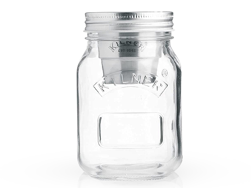 239856 - Kilner, 17oz. Snack On The Go Jar / ขวดโหลพร้อมถ้วยสเตนเลสในตัว17ออนซ์