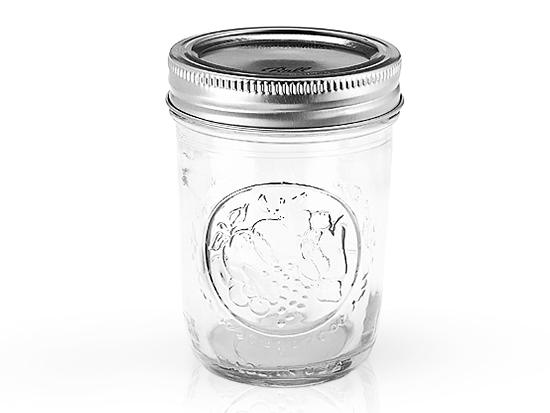 60000 - Ball, 8oz. R/M Half Pint Jar. / ขวดโหลแก้วบอลล์ปากแคบ8ออนซ์