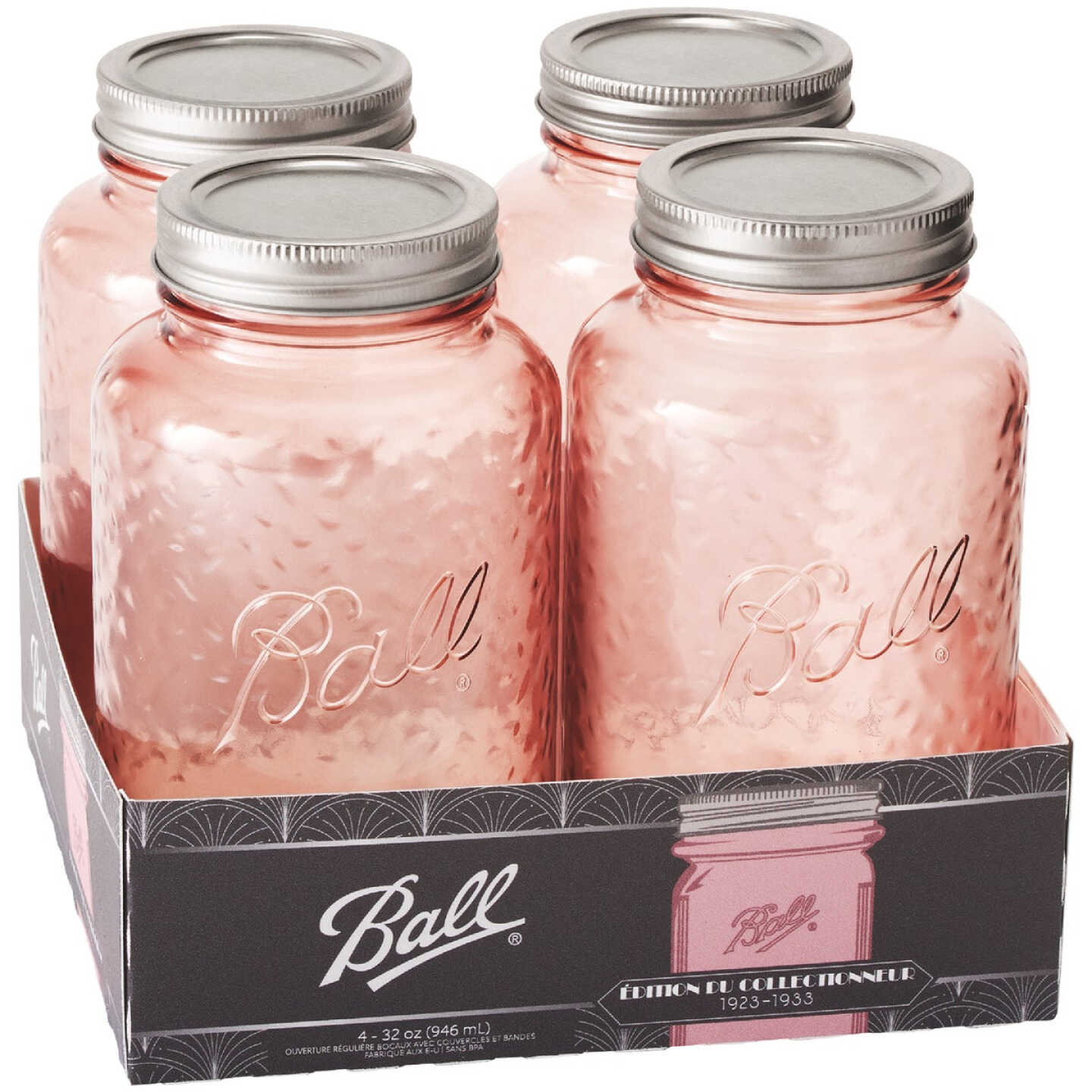 237049 (69046)-Ball, 32oz Quart Color- Pink Vintage Regular Mouth Jar. / ขวดโหลแก้วบอลล์ปากแคบรุ่นวินเทจสีชมพู 32 ออนซ์ 237049 (69046)-Ball, 32oz Quart Color- Pink Vintage Regular Mouth Jar. / ขวดโหลแก้วบอลล์ปากแคบรุ่นวินเทจสีชมพู 32 ออนซ์