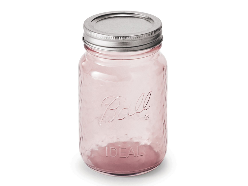 237048 (69045) - Ball, 16oz Pink Vintage Regular Mouth Jar. / ขวดโหลแก้วบอลล์ปากแคบรุ่นวินเทจสีชมพู 16 ออนซ์ 237048 (69045) - Ball, 16oz Pink Vintage Regular Mouth Jar. / ขวดโหลแก้วบอลล์ปากแคบรุ่นวินเทจสีชมพู 16 ออนซ์
