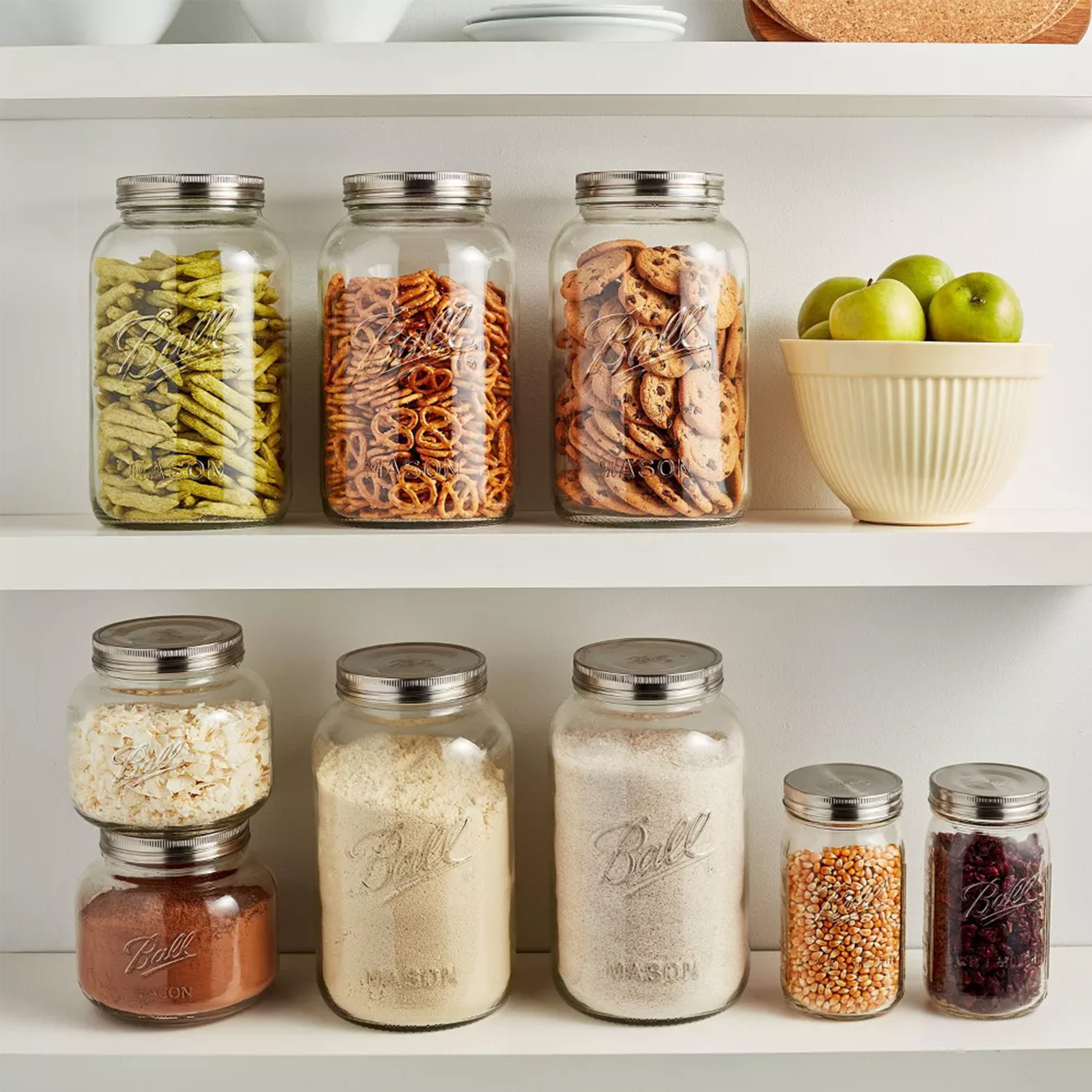 123678 Ball 1gal Glass Storage Jar Clear ขวดโหลแก้วบอลล์รุ่นฝาสแตนเลสเลส 128 ออนซ์ 123678 Ball 1gal Glass Storage Jar Clear ขวดโหลแก้วบอลล์รุ่นฝาสแตนเลสเลส 128 ออนซ์