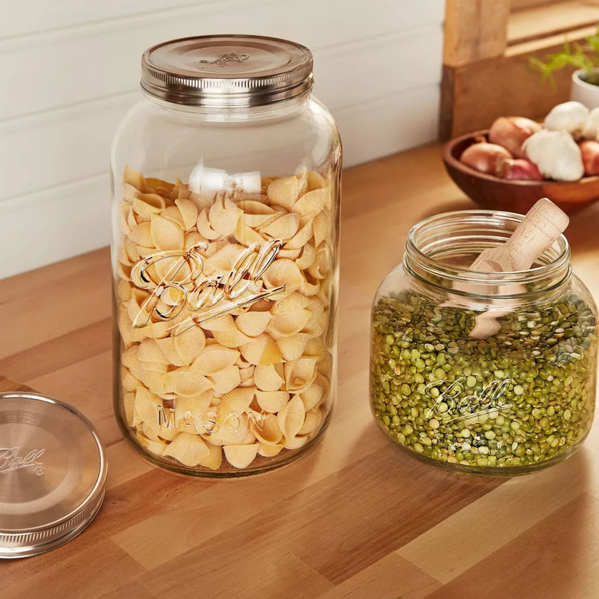 123678 Ball 1gal Glass Storage Jar Clear ขวดโหลแก้วบอลล์รุ่นฝาสแตนเลสเลส 128 ออนซ์ 123678 Ball 1gal Glass Storage Jar Clear ขวดโหลแก้วบอลล์รุ่นฝาสแตนเลสเลส 128 ออนซ์