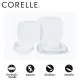 185805 Corelle ชุดจานชามสี่เหลี่ยม ลาย Just white จำนวน 12 ชิ้น / C-03-12SQ-N-P ของแท้ USA เข้าไมโครเวฟได้ 185805 Corelle ชุดจานชามสี่เหลี่ยม ลาย Just white จำนวน 12 ชิ้น / C-03-12SQ-N-P ของแท้ USA เข้าไมโครเวฟได้