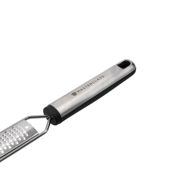 MCSSZEST - MC ZESTER GRATER SS SOFT GRIP GREY ที่ขูดผิวเลมอนสเตนเลสแบบมือจับเล็กมาสเตอร์คลาส