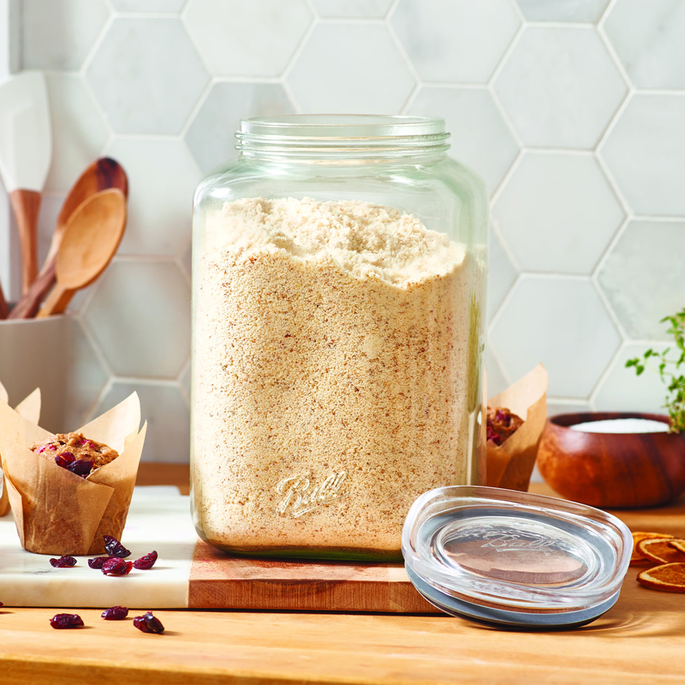 106498 Ball Stack & Store Jar 15.6 cup/3.69 L. Super Wide ขวดโหลแก้วบอลล์ ซ้อนได้ ฝาล๊อกสุญญากาศ 15.6 ถ้วยตวง