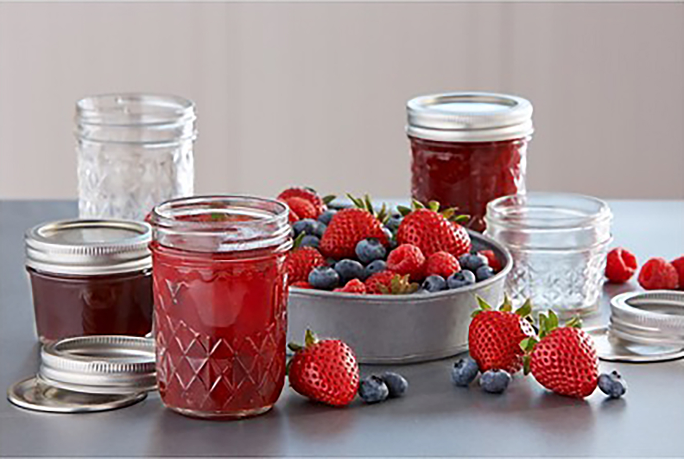 Gift idea Crystal Jelly Set 6 Ball Mason Jar Quilted Crystal Jelly ขวดโหลแก้วบอลล์ รุ่นคริสตัลเจลลี่ พร้อมฝา