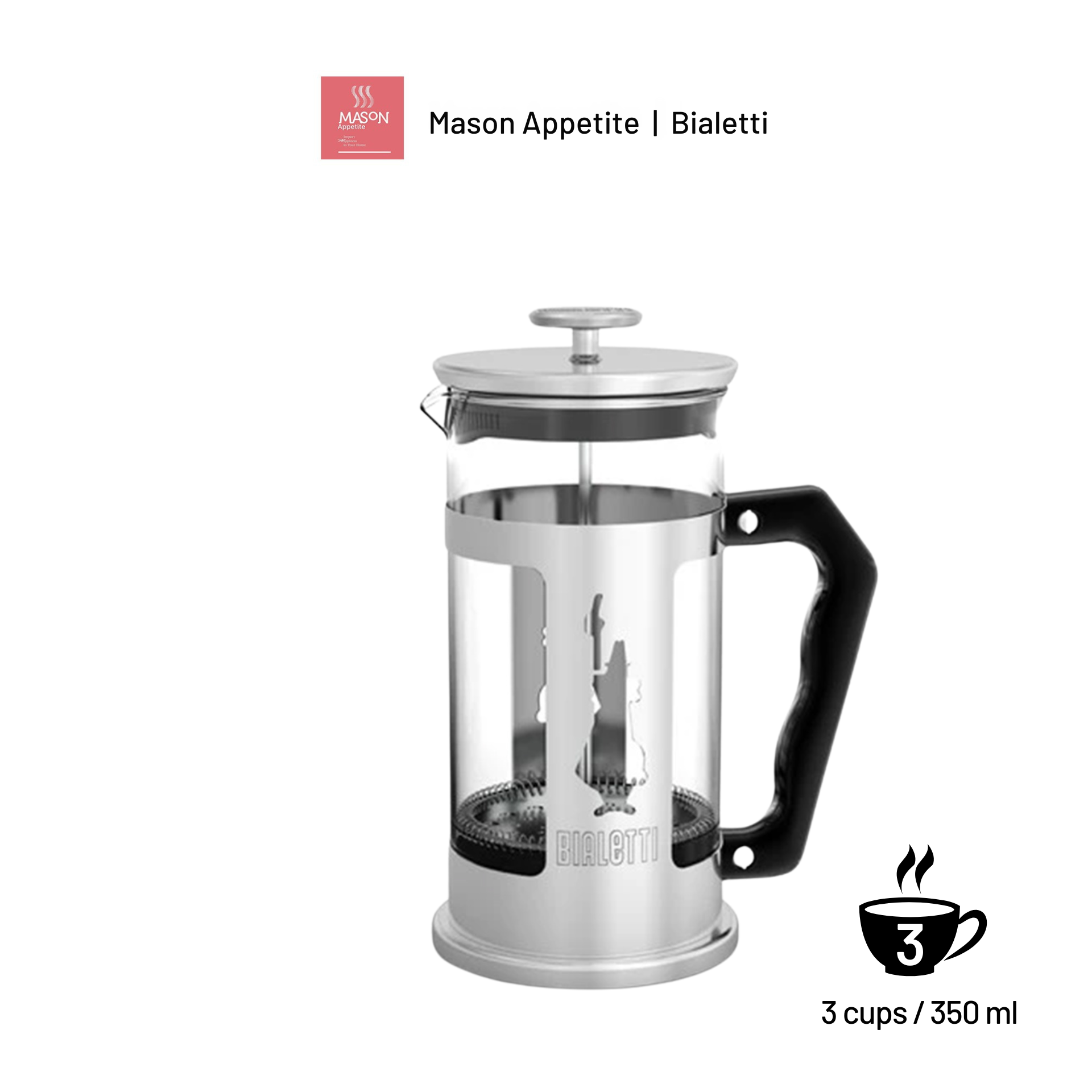 Gift idea 998321 Bialetti กาชงกาแฟ French Press Coffee รุ่น Preziosa Coffee Press (เฟรนช์เพรส) ขนาด 350 มล. [BL-0003160]