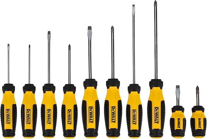 Gift idea 144226 Dewalt 10 Piece Fixed Bar Screwdriver Set ชุดไขควงหัวแม่เหล็ก Dewalt 10 ชิ้น